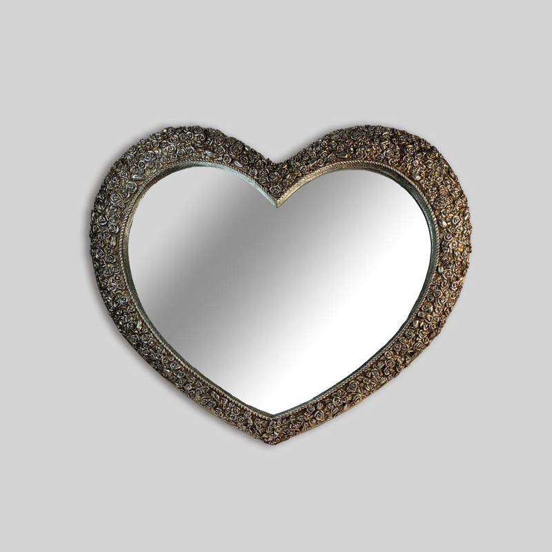 heart shaped wall mirror